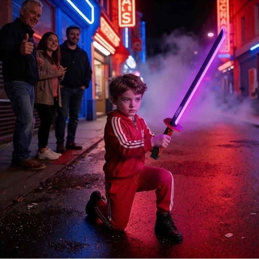 Cravonel RGB LightSaber Toy Smoke Mist Effect,7 Neon Colors,USB-C Recharge NIB